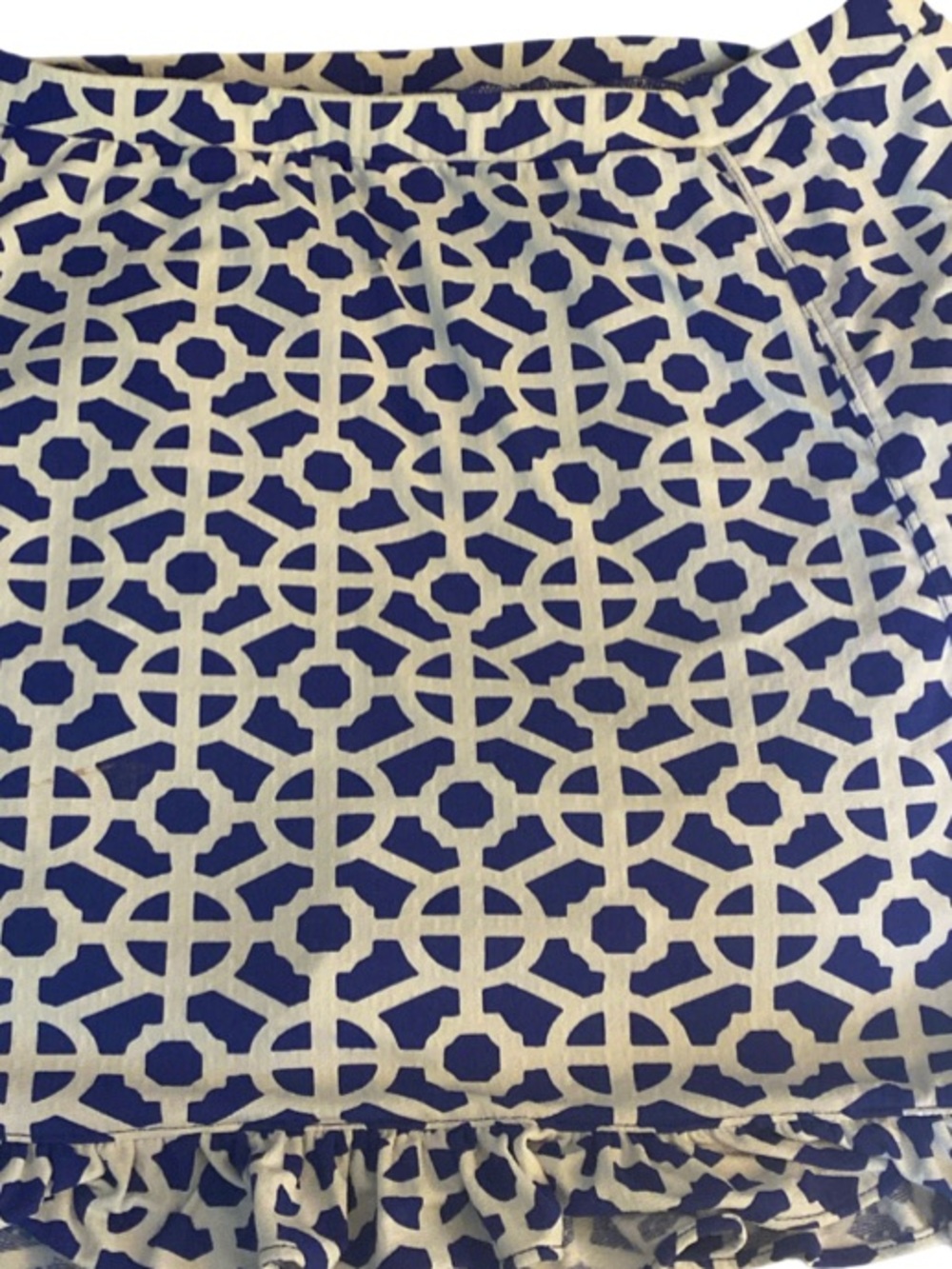 Gottex Blue and White Geometric Mini Skirt - Picture 2 of 5